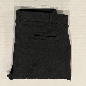 Betabrand Women's‎ L Long Dark Grey Straight Leg Mid-Rise Dress Pants